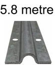 Galvanised steel U Groove Above Ground Floor Track for Sliding Gates 5.8 Metres (pick up only)