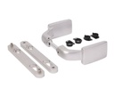 Locinox Insert Mortice Lock Handle Set - Euro, 3006FIX - Aluminium in Satin Chrome Silver - Pair