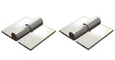 Zinc Plated Weld to Weld Prison Hinges - 19mm Pin, LH, Silver - Pair