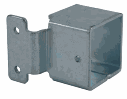 Heavy Duty Security Steel Fence Bracket for tube 40x40mm - Zinc Plated