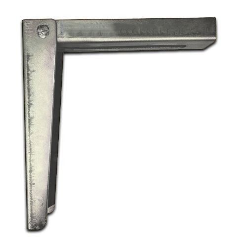 Sliding Gate Guide Angle Bracket - 210x225mm, To Suit M16, Silver