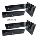 Heavy Duty Steel Strap Timber Gate Hinge LH Side Powder coated - Pair 