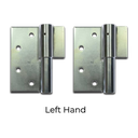 Zinc Plated Weld to Screw Prison Hinges - 25mm Pin, LH, Silver - Pair