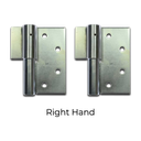 Zinc Plated Weld to Screw Prison Hinges - 25mm Pin, RH, Silver - Pair