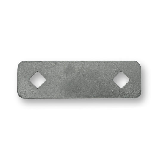 Hot Dip Galvanized Back Plate (116x40x5mm, Diamond Hole) - Plate Only