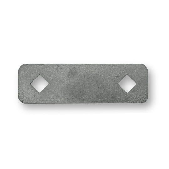 Round Tube Hinge Strap Back Plate - 138x40x5mm, To Suit 32NB - Single
