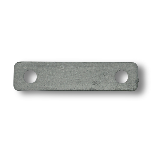 Round Tube Hinge Strap Back Plate - 98x25x5mm, To Suit 25NB Light Duty- Single