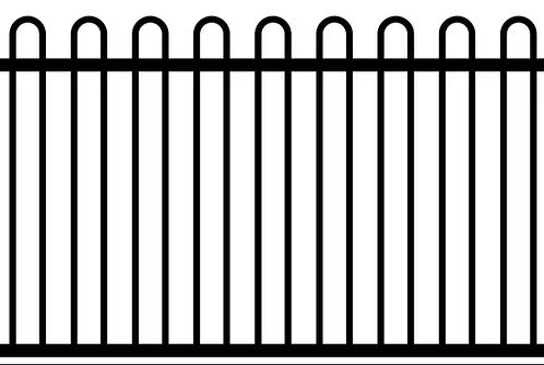 Iris Loop Top Fence Panel 1200mm (H) x 2000mm (W) - Black -pick up only