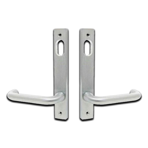 Lockwood Insert Mortice Lock Handle Set - Oval, 3582/3782, Marine Grade - Stainless Steel in Satin Chrome Silver - Pair