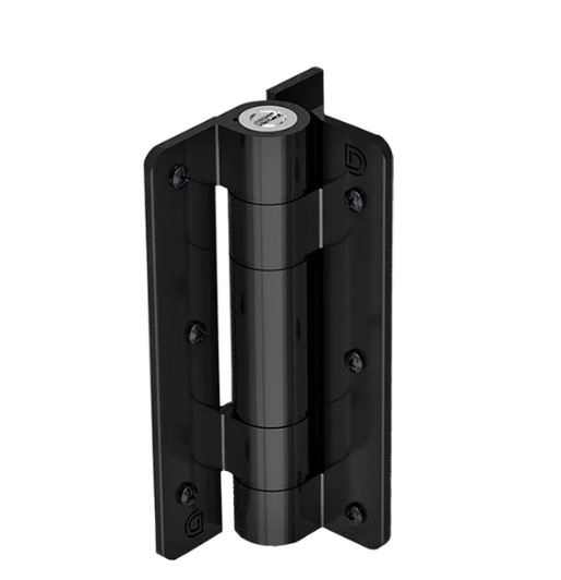 D&D Kwikfit Self Closing Aluminium Hinge up to 20kg: Black, Wall Mounted (Pair)