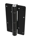 D&D Kwikfit Self Closing Aluminium Hinge up to 20kg: Black, Alignment Ridges (Pair)