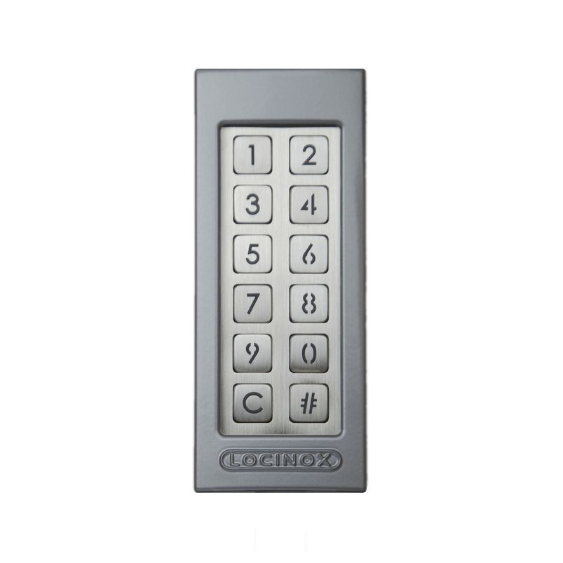 Locinox Digital Wired Keypad for Gate Slimstone in Silver Colour