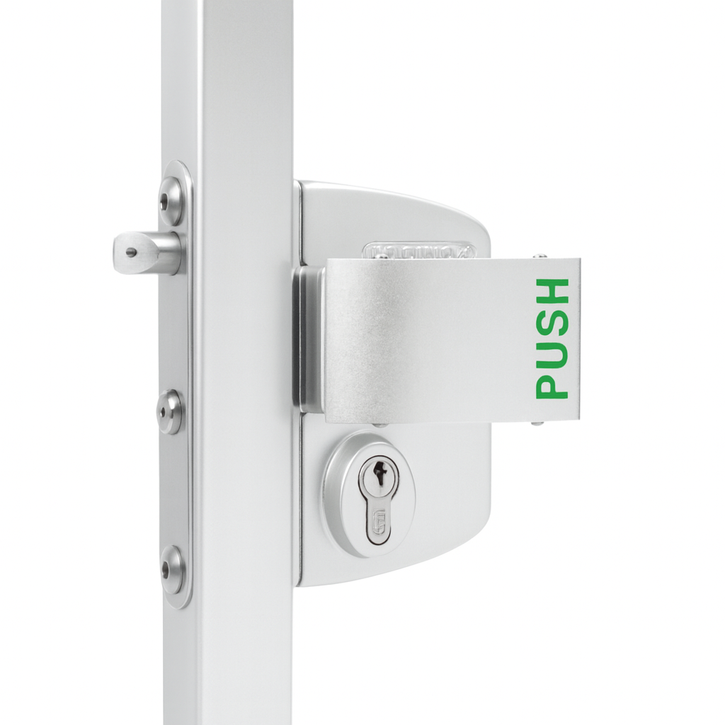 Locinox Industrial Anti Panic Swing Gate Lock U2 for Square tube 60-80mm profile-with Push set