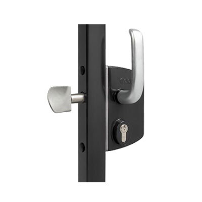 Locinox Industrial Manual Sliding Gate Lock 40mm profile Black colour -without Keep