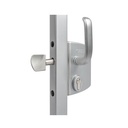Locinox Industrial Manual Sliding Gate Lock 40mm profile Silver colour -without Keep