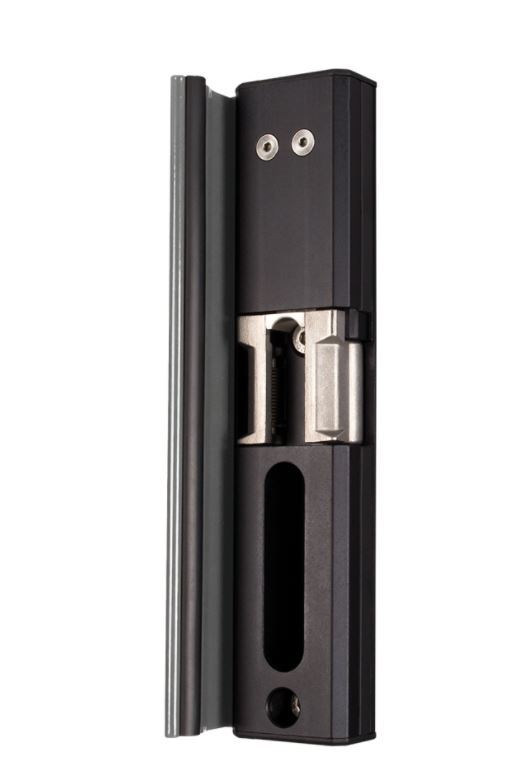 Locinox MODULEC-SA SURFACE MOUNTED ELECTRIC STRIKE for Swing Gates -Fail Close, Black