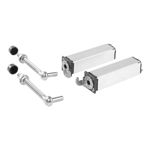 Locinox Swing40 Self-Closing Light Gate Hinges - 40x40mm Frame, 130mm Thread, Up To 75kg - Pair