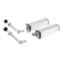 Locinox Swing40 Self-Closing Light Gate Hinges - 40x40mm Frame, 130mm Thread, Up To 75kg - Pair