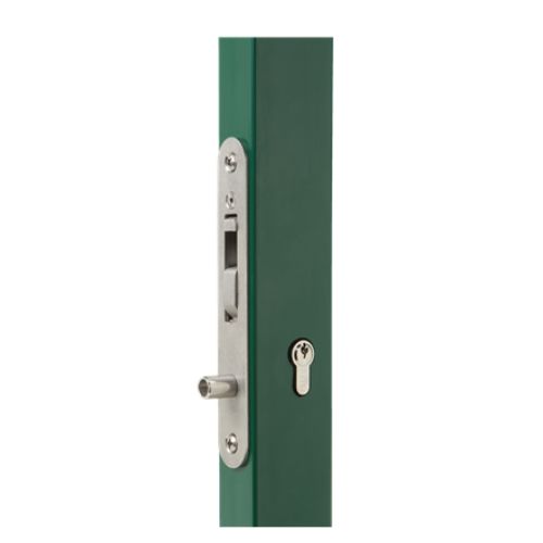 Locinox H-Compact Handleless Euro Insert Mortice Lock - 65x65 Frame, 40mm Backset, Silver - For Sliding Gates