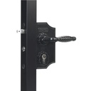 Locinox LAKY F2 Small Ornamental Swing Gate Lock F2 Square profile adjustable 30-40mm