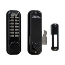 Lockey 2500 Mechanical Keyless Surface Mount Hook Bolt Black for Sliding Gates