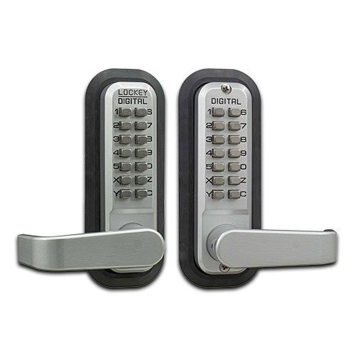 Lockey 2835DC Mechanical Keyless Lever Lock with Passage Function, Double combination (Silver)