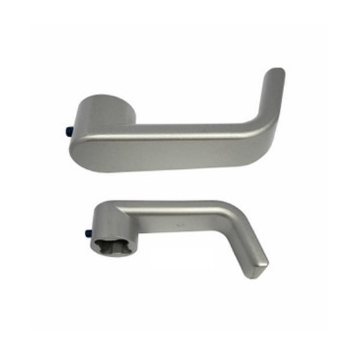 Lockey Gate Handle - Lever Handle For 2830/2835/3830/3835 Locks - Aluminium in Satin Chrome Silver - Pair