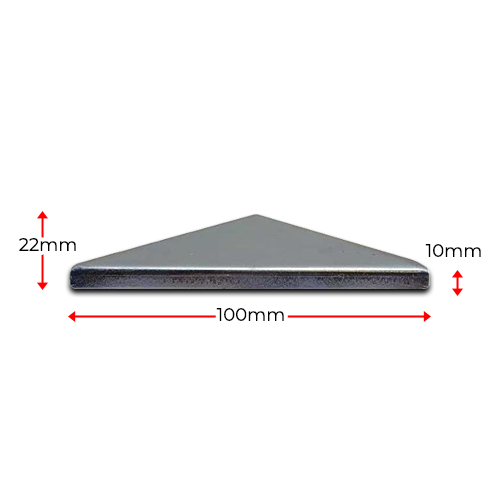 Low profile Zinc Plated Cap 100x100mm Pyramid