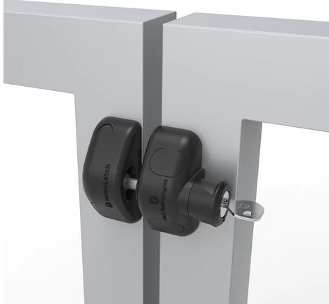 D&D MagnaLatch Side Pull Magnetic Gate Latch: Key Lockable