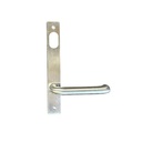Legge Lever Handle for Narrow Mortice Lock - Oval Cylinder, Internal Plate,  316 Marine Grade Stainless Satin Chrome Silver