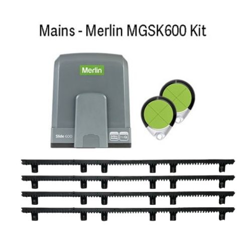 Mains Voltage Merlin 600kg Sliding Gate Motor Kit