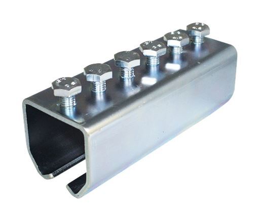 Steel Overhead Sliding Gate Track Joiner - Type A, up to 120kg