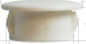 Plastic Hole Plug/End cap tube inserted for hole size 20mm White