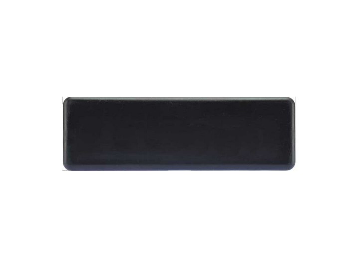 Plastic Rectangular Cap 150x50mm (2-4mm)- Black