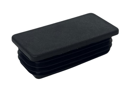 Plastic Rectangular Cap 40x15mm (1-2mm)