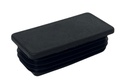 Plastic Rectangular Cap 75x50mm 0.8-2.5mm Wall in Black