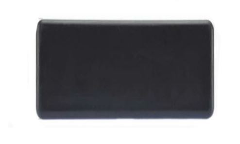 Plastic Rectangular End Cap Tube insert for tube 50x25mm Black (3-4.5mm)