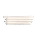 Plastic Rectangular End Cap/ Tube insert for Tube 50x10mm - White (0.8-2.5mm)