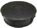 Plastic insert hole plug/End cap tube insert for hole size  52mm Black