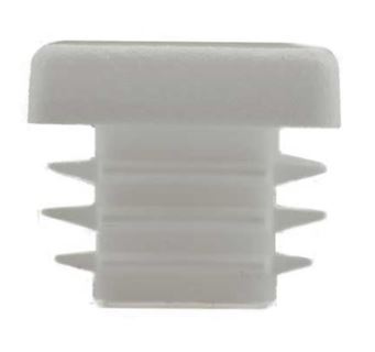 Plastic square End Cap/ Tube insert for Tube 25x25mm (1-3mm wall thickness) White