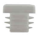 Plastic square End Cap/ Tube insert for Tube 25x25mm (1-3mm wall thickness) White