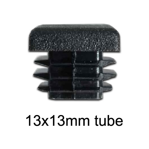Plastic square cap 13x13mm (0.5-2mm wall thickness)