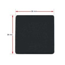 Plastic square cap 38x38mm (1-3.5mm wall thickness)