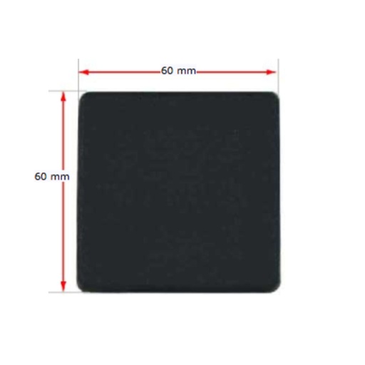 Plastic square cap 60x60mm (1.5-3.5mm wall thickness)