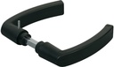 Locinox Insert Mortice Lock Handle - 3006P - Plastic in Matt Black - Pair