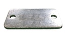 Rectangular Steel Base Plate, 160x80x5mm, 2 Holes