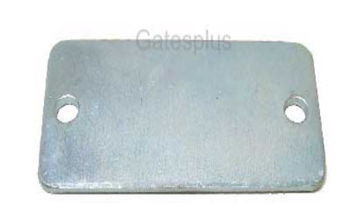 Rectangular Steel Base Plate 130x90x5mm 2 Holes -Zinc