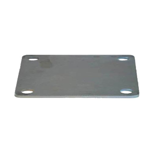 Rectangular Steel Base Plate 130x90x5mm 4 Holes -Zinc