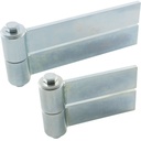 D&D BadAss Rising Gate Hinges - Silver, Reversible, Up To 680kg - Pair