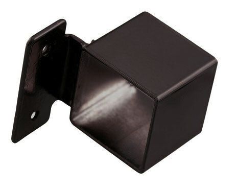 Security Steel Fence Bracket to fit tube 40x40mm side plate - in Black 